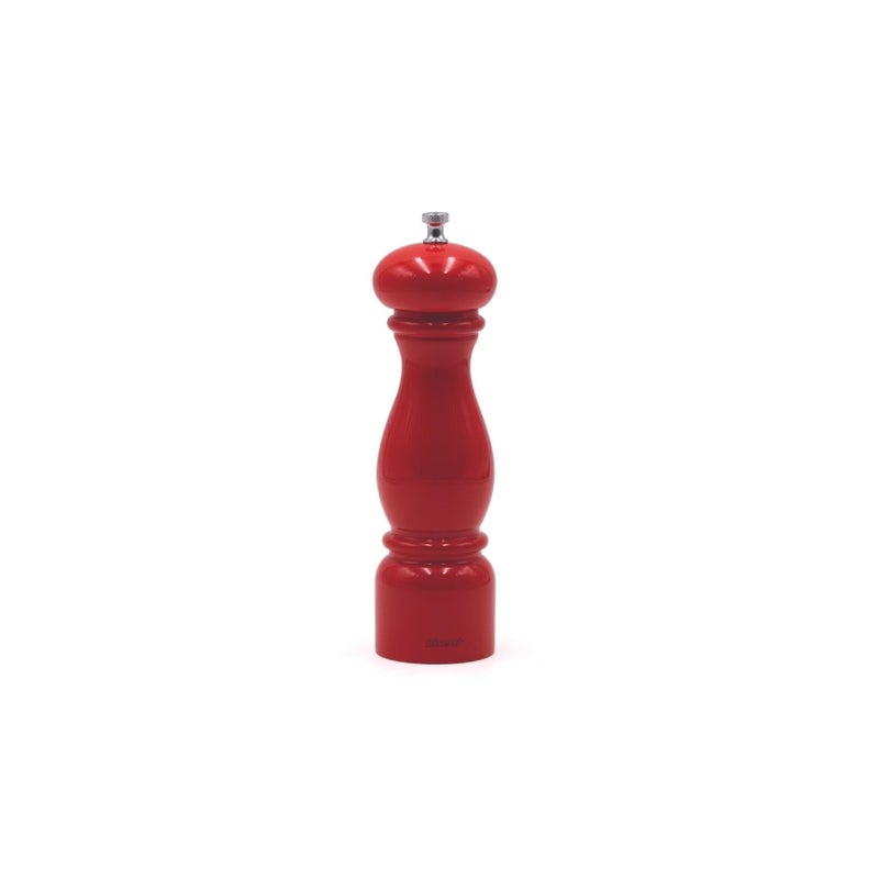 Bisetti Firenze 8.66 Inch Red Lacquered Salt Mill With Adjustable Grinder - Image 1